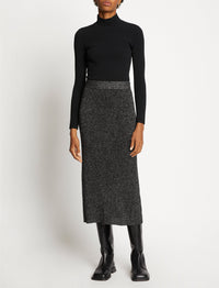 Jupe longue en lurex - Black & Silver