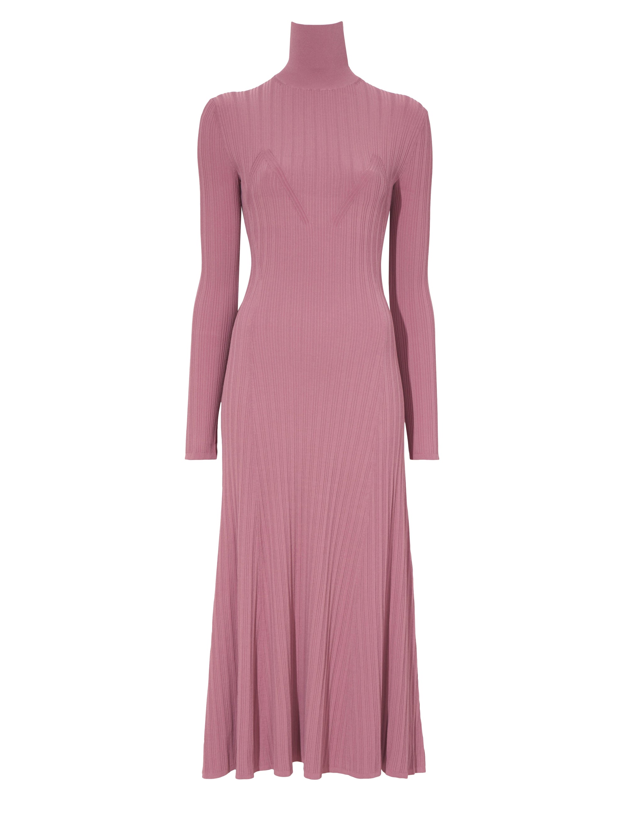 Robe à col roulé dos nu - Pale Rose