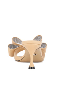 Mules à talon Le Cadeau 65 en cuir - Nude