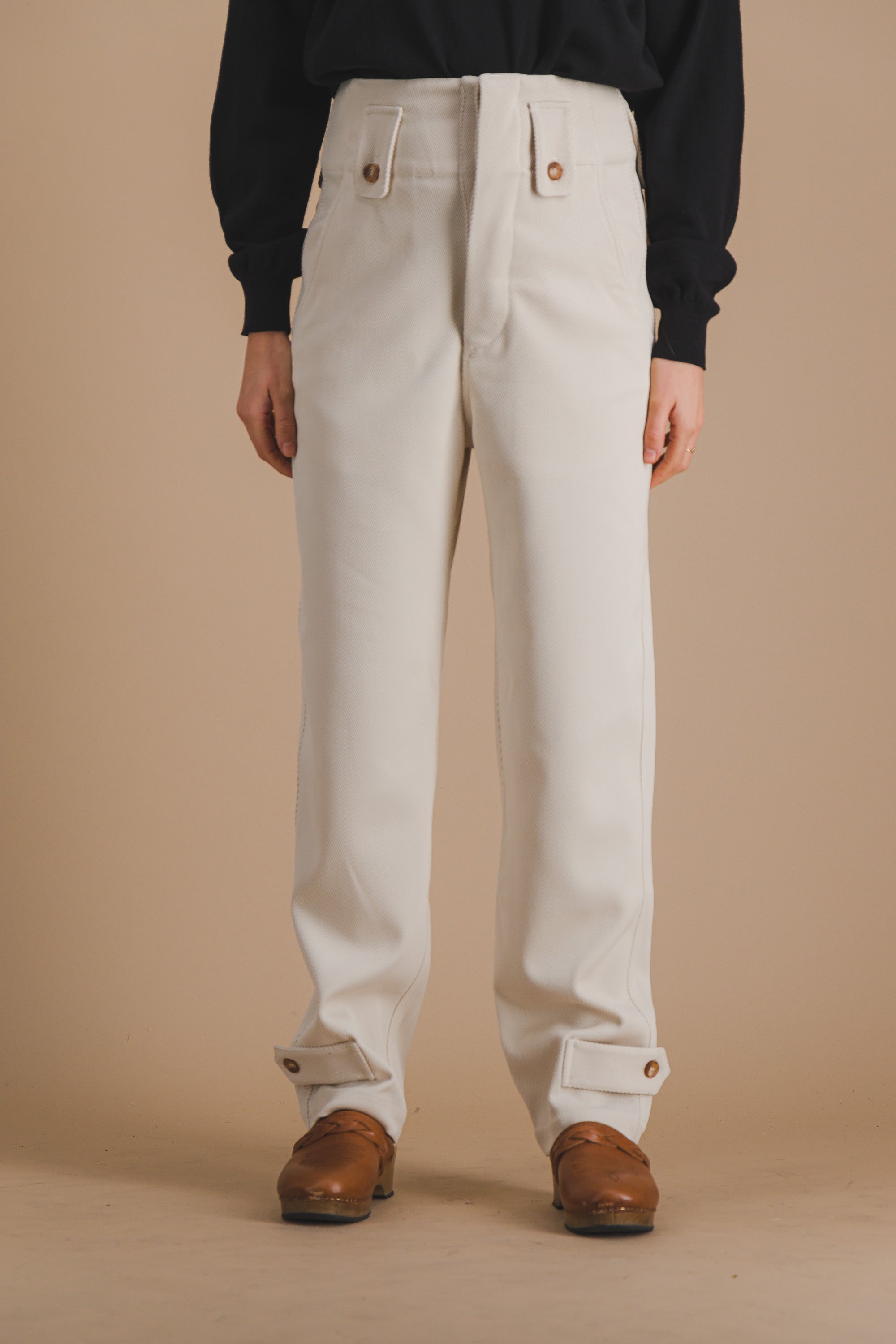 ZNOSTOCK_ECRU PANTS BUISSON - Ecru