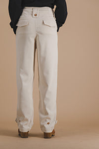 ZNOSTOCK_ECRU PANTS BUISSON - Ecru