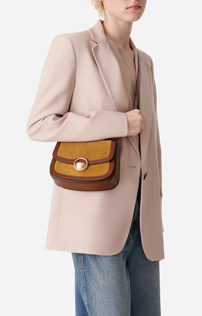 Petit sac à rabat Romy en cuir - Noisette & Caramel