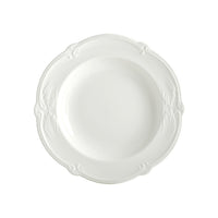 Set of 4 Rocaille soup plates - White