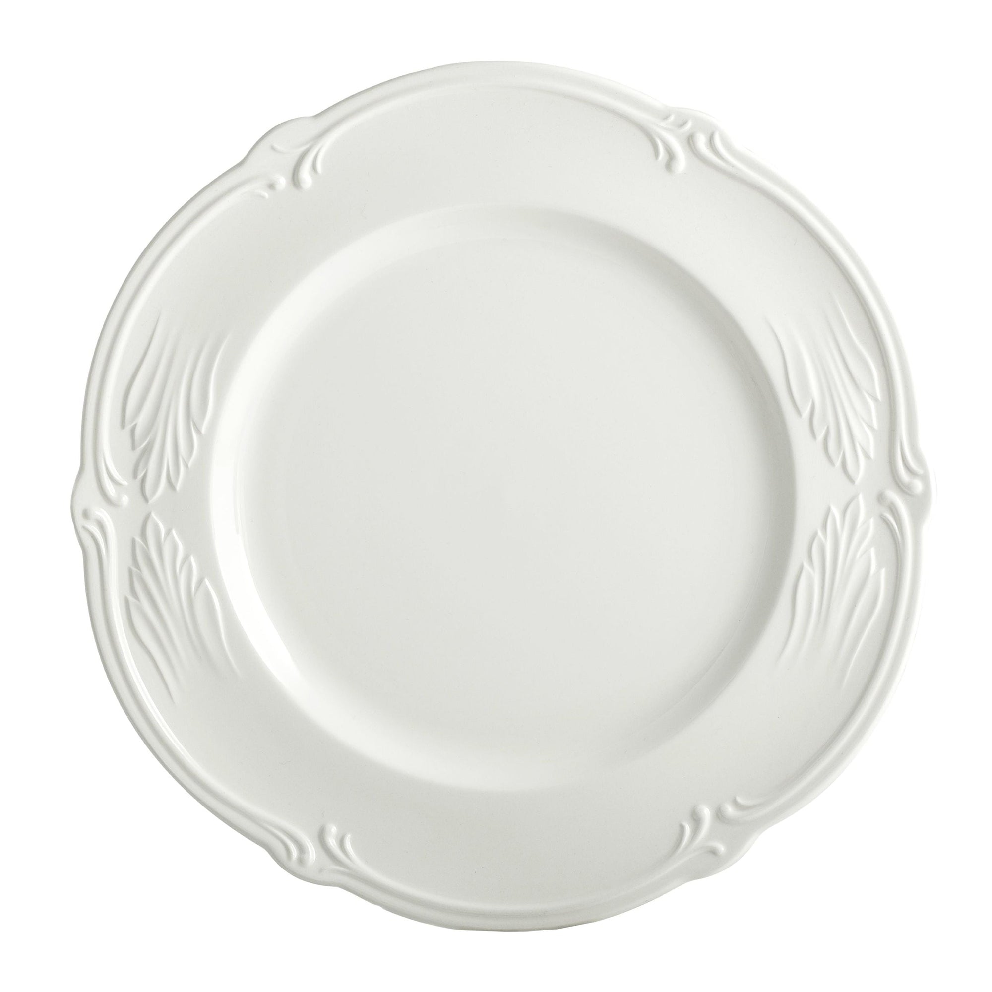 Set de 4 Assiettes plates extra Rocaille - Blanc