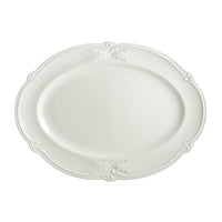 Plat ovale n°6 Rocaille - Blanc