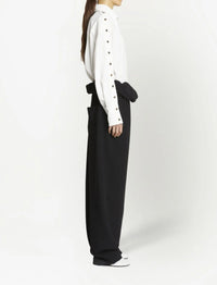 Chemise à manches boutonnées - White