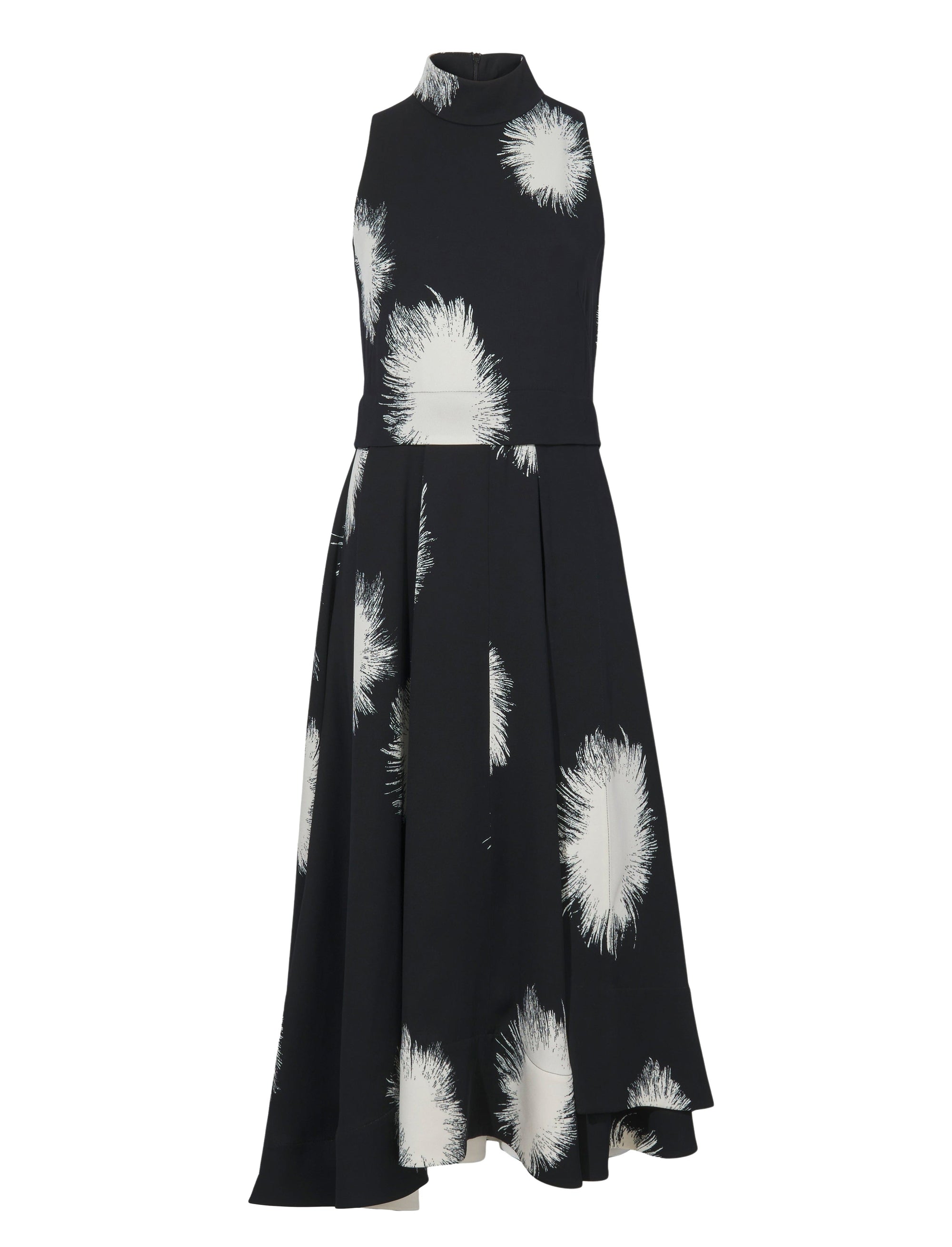Robe sans manches imprimée à pois - Black & White Multicolor