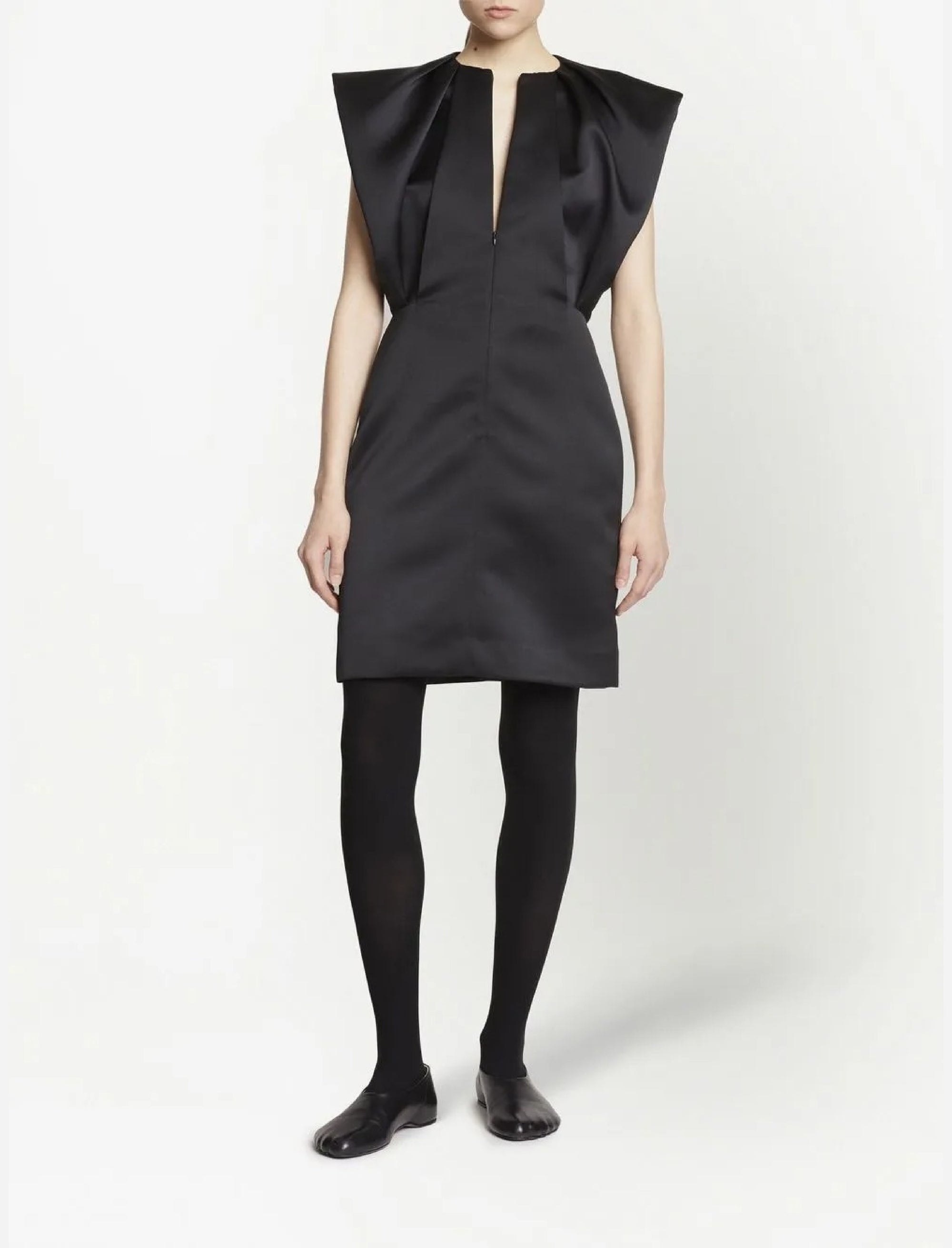 Robe droite en satin - Black