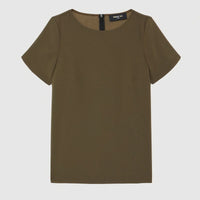 Short-sleeved blouse - Light khaki
