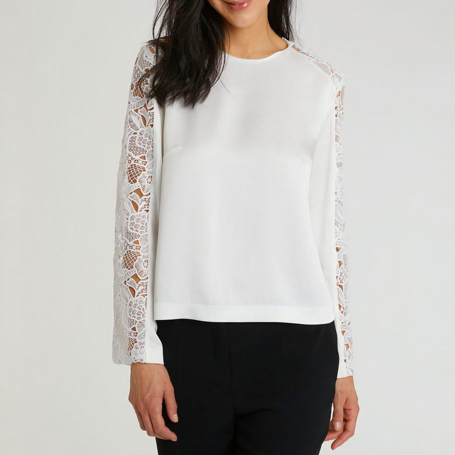 Long-sleeved blouse - Off-white