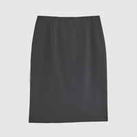 Jupe droite en satin - Gris