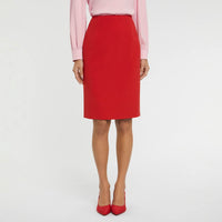 Satin pencil skirt - Red