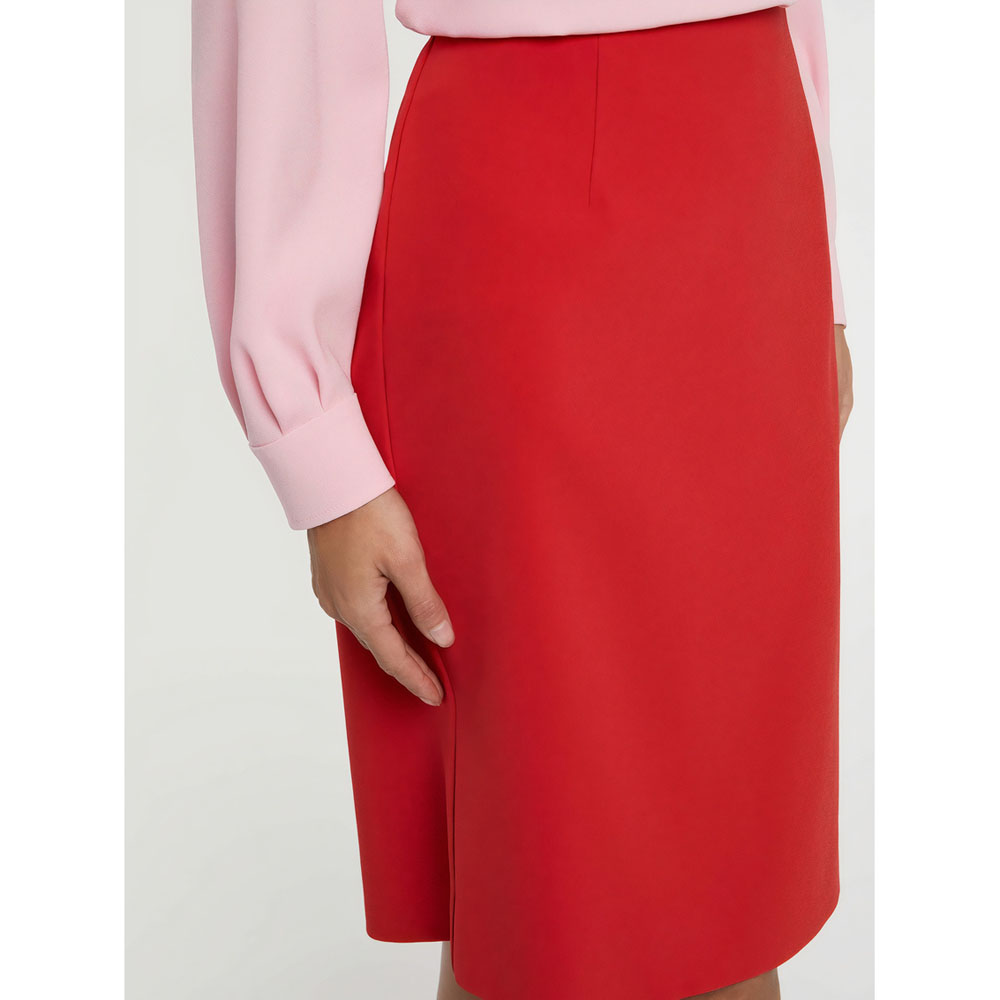 Satin pencil skirt - Red