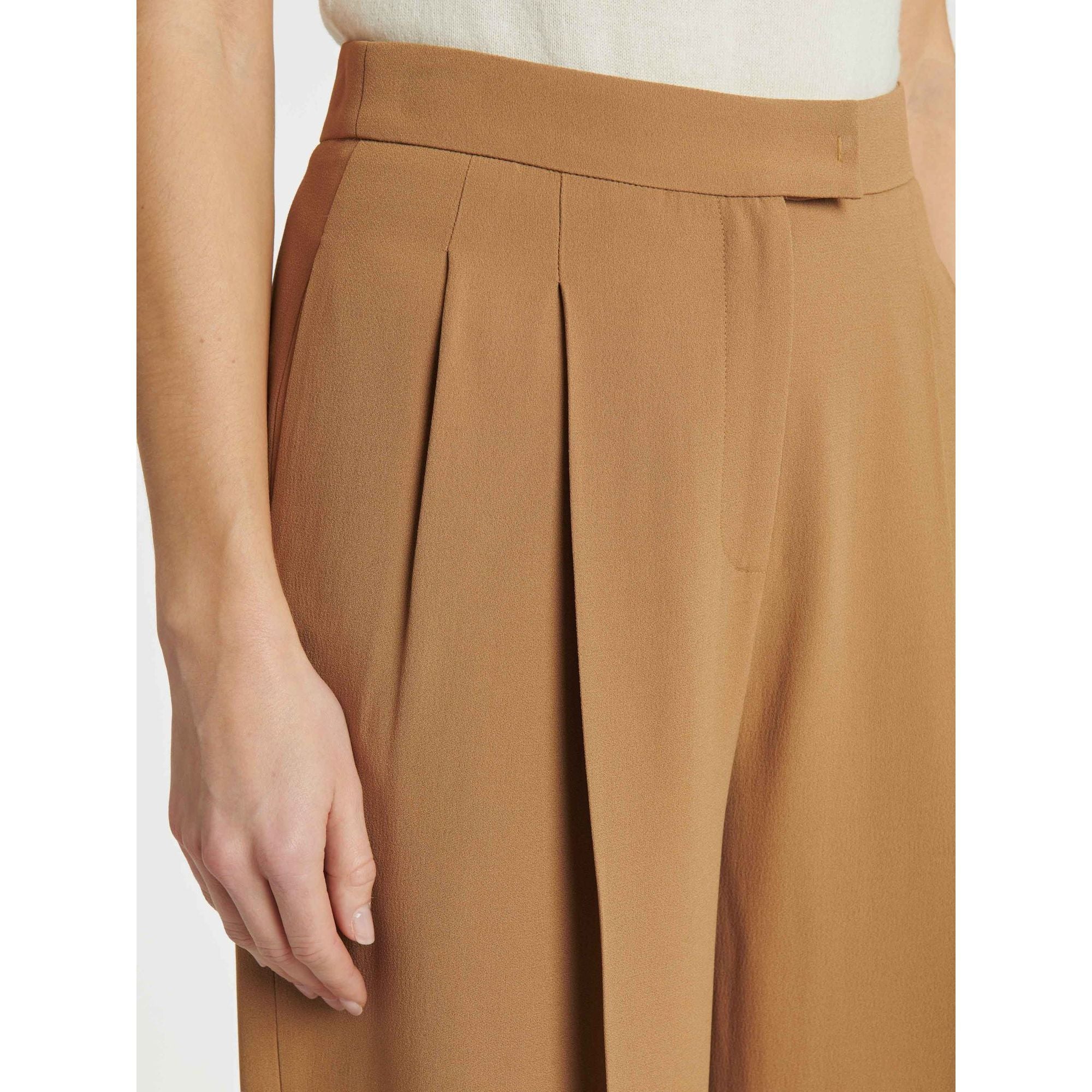 Satin trousers - Camel