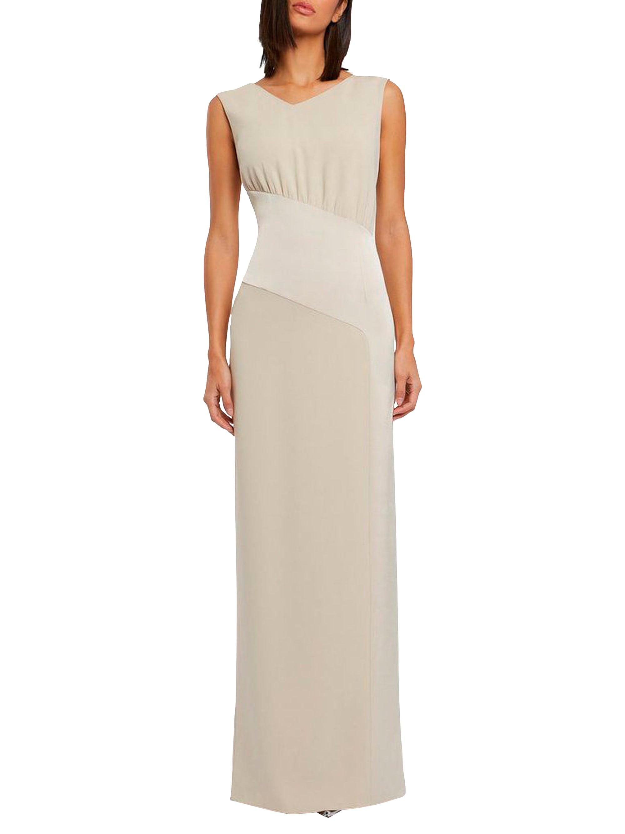 Sleeveless dress - Beige