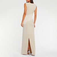 Sleeveless dress - Beige