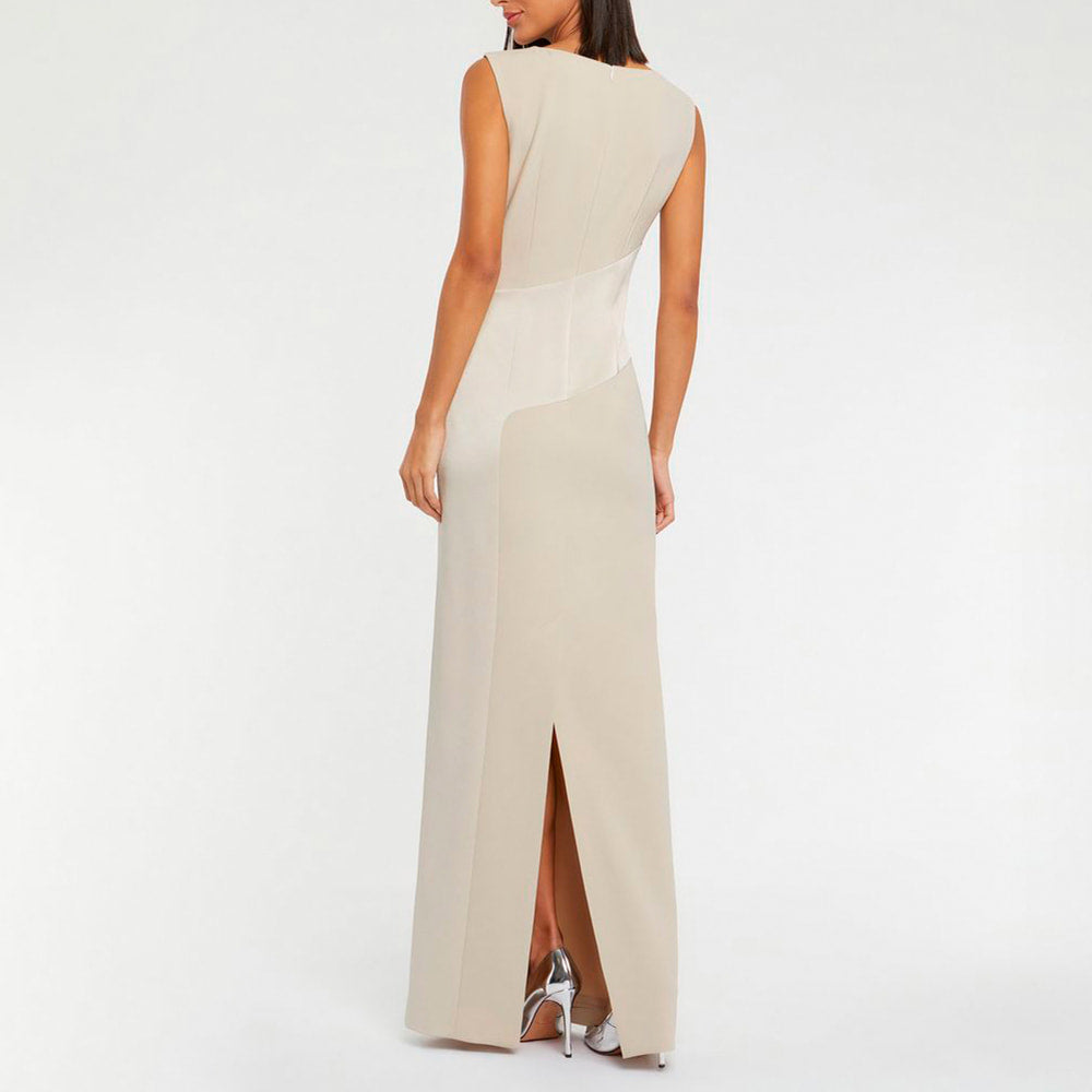 Sleeveless dress - Beige