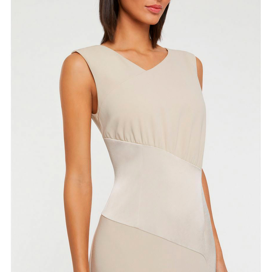 Sleeveless dress - Beige