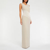 Sleeveless dress - Beige