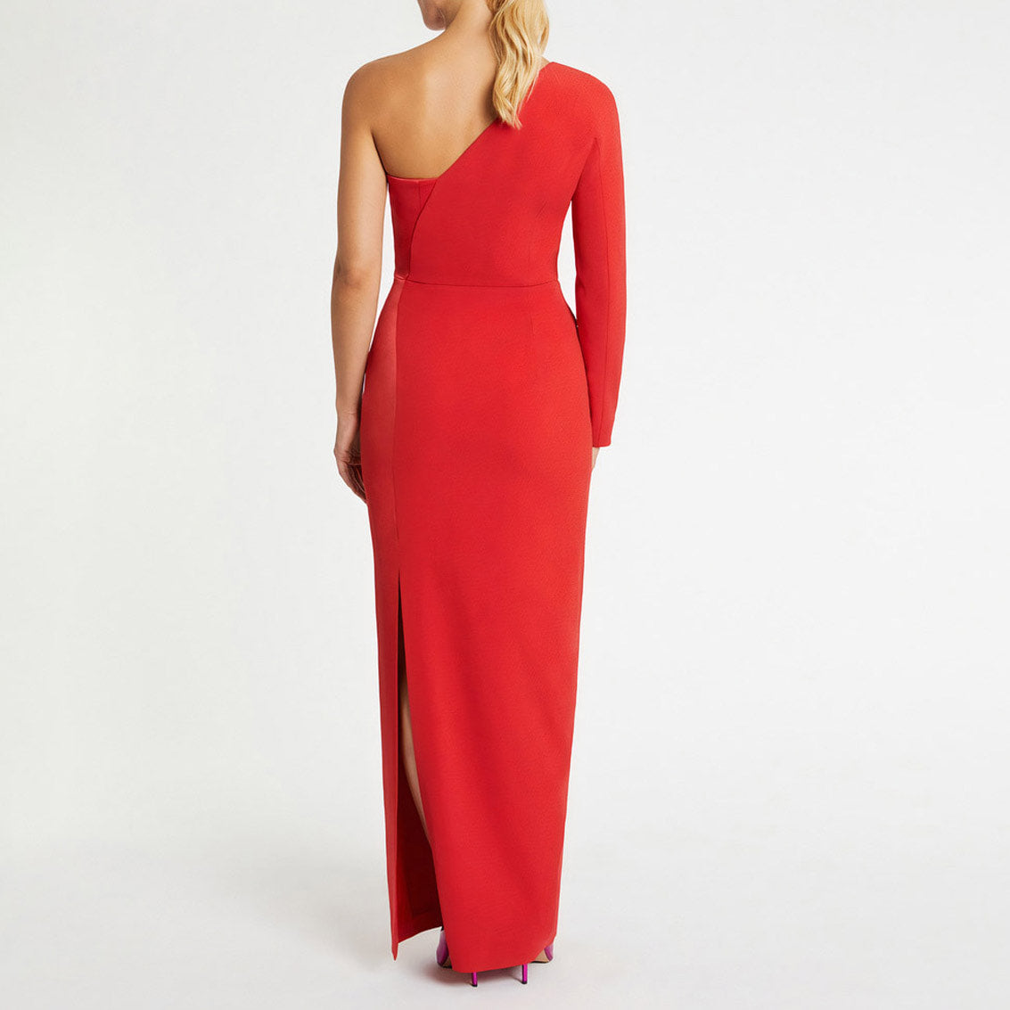 Long dress, long sleeves - Red
