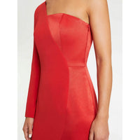 Long dress, long sleeves - Red