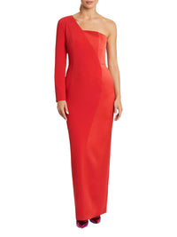 Long dress, long sleeves - Red