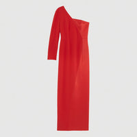 Long dress, long sleeves - Red