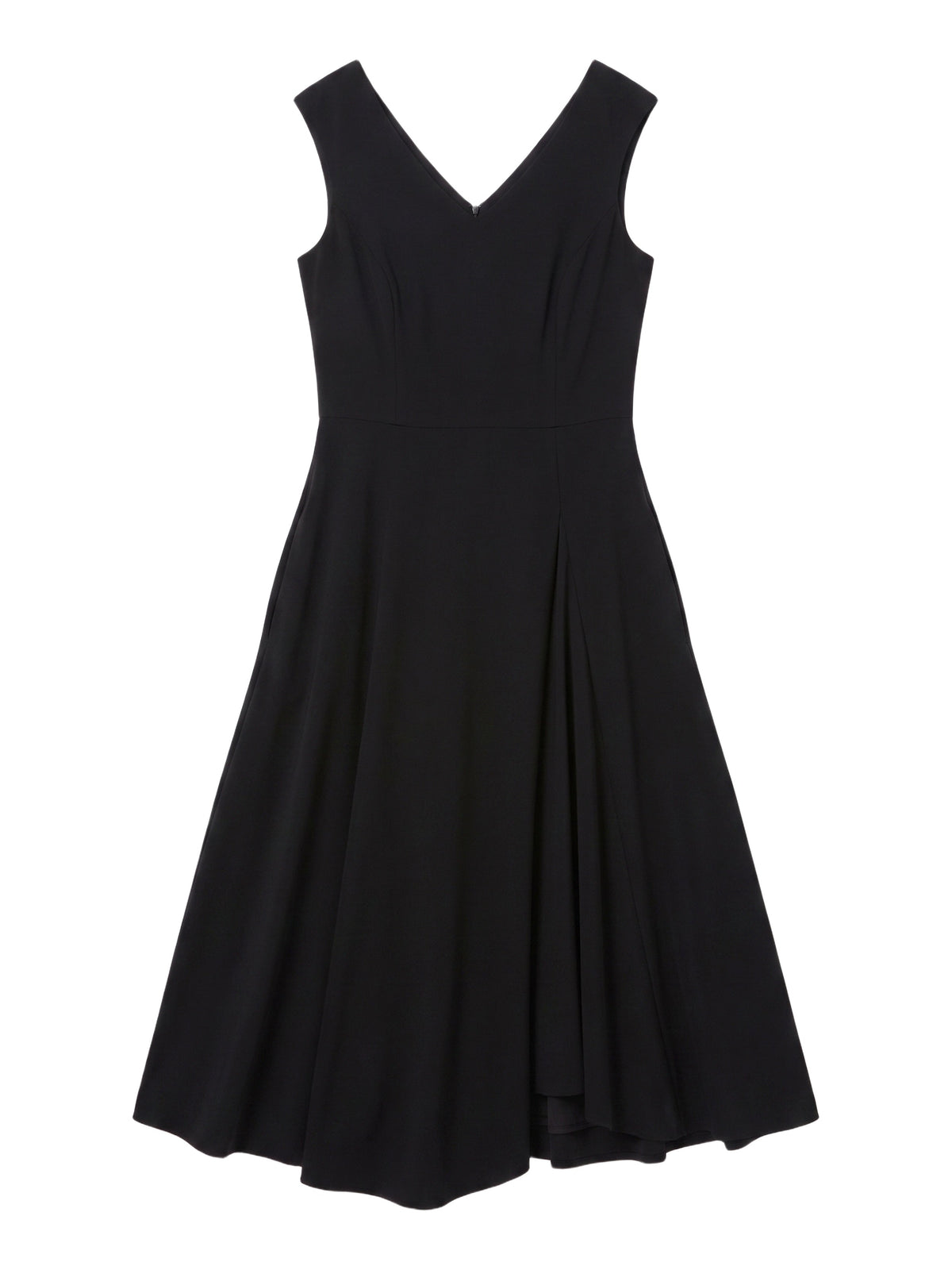 Sleeveless V-neck dress - Black