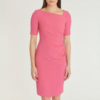 Robe sans manches à col V - Rose