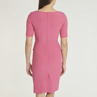 Robe sans manches à col V - Rose