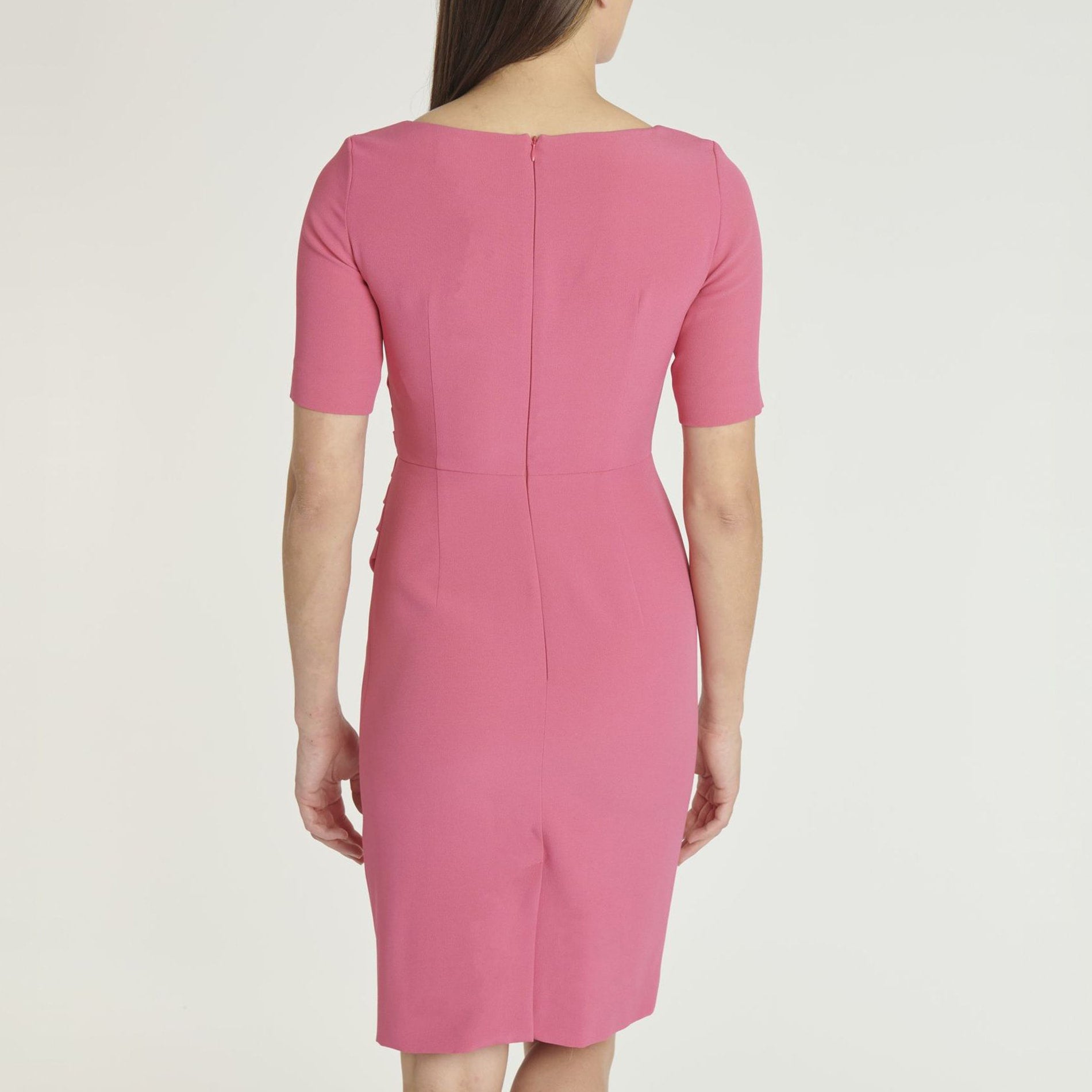 Robe sans manches à col V - Rose
