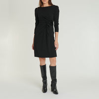 NOIR ROBE DRAPEE ML