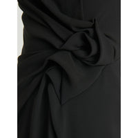 NOIR ROBE DRAPEE ML