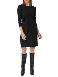 NOIR ROBE DRAPEE ML