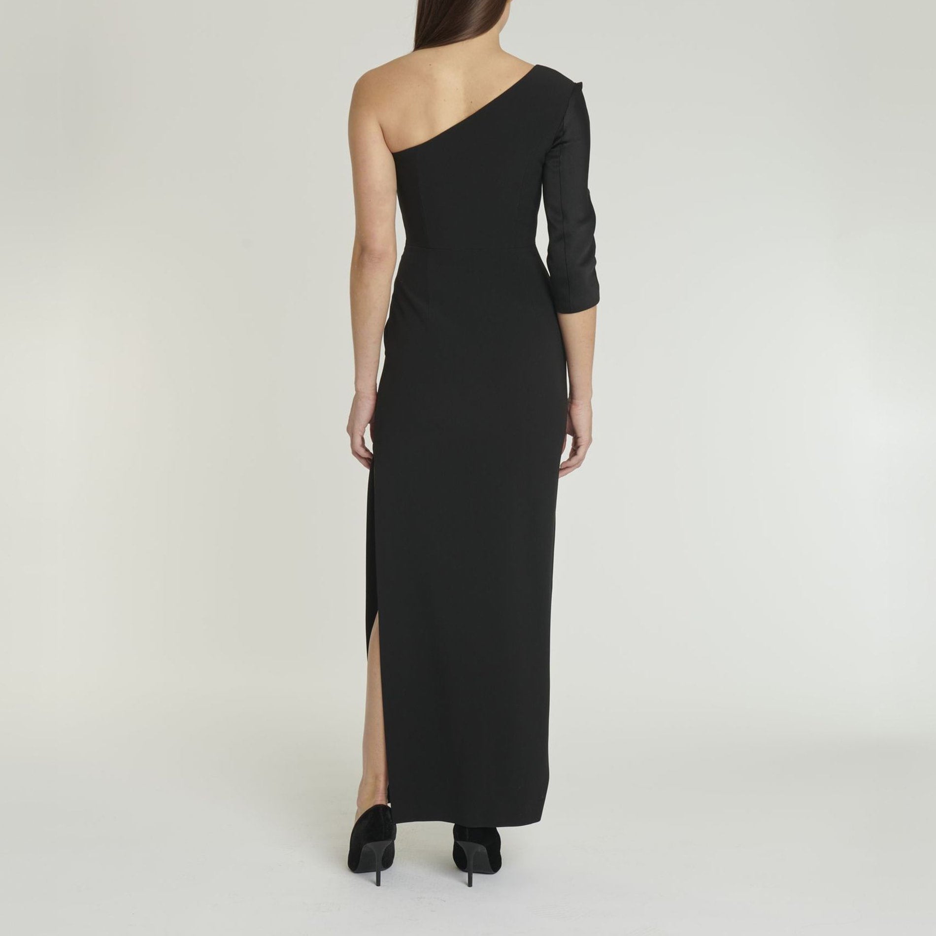 Robe longue asymétrique - Noir
