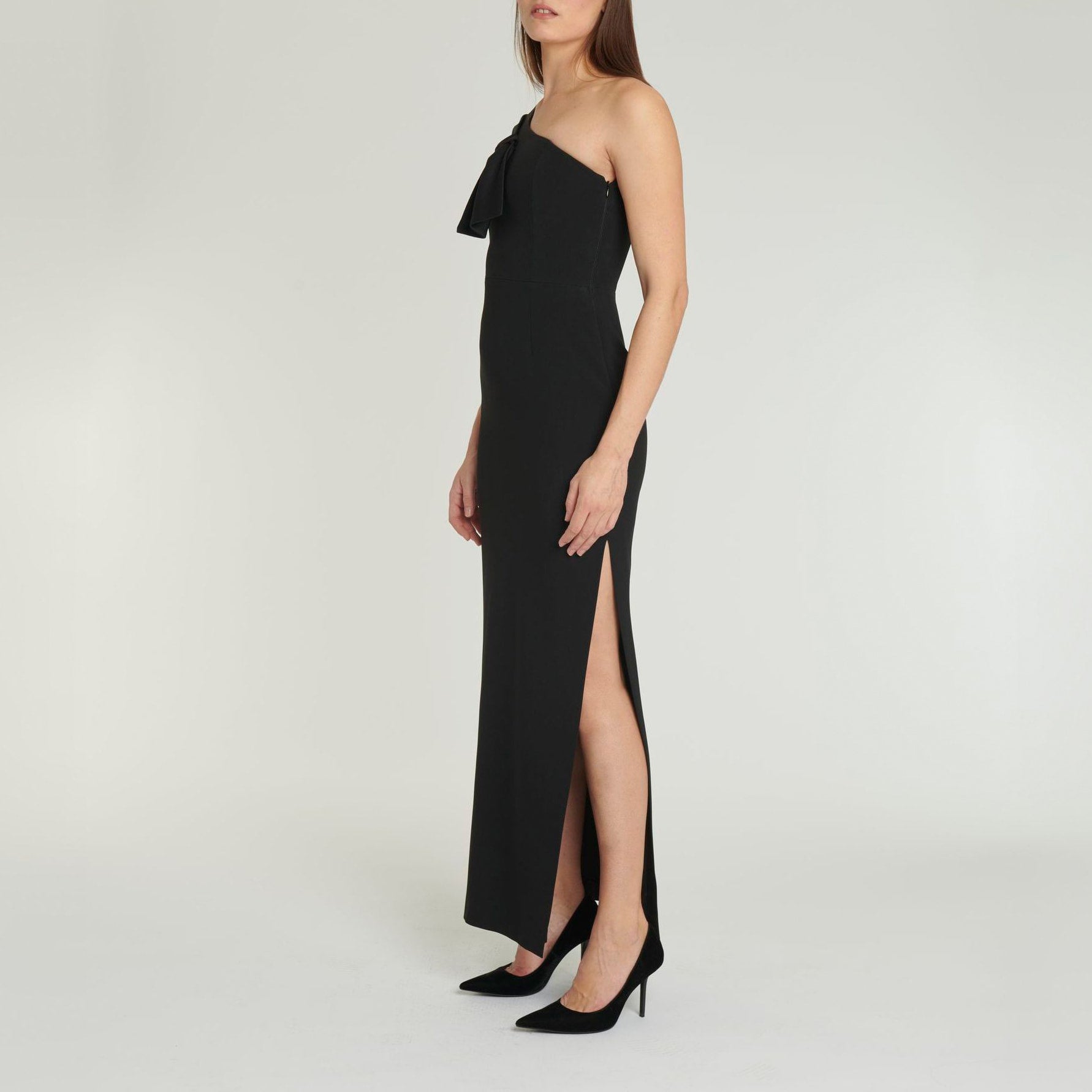 Robe longue asymétrique - Noir
