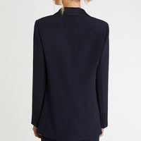 Tailored collar blazer jacket - Navy blue