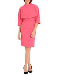Veste à bouton large en satin - Rose