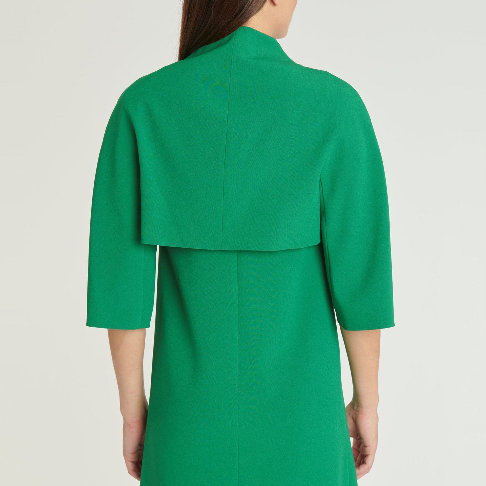 Veste à bouton large en satin - Vert emeraude