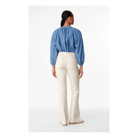 Pantalon bootcut Nano en denim - Craie