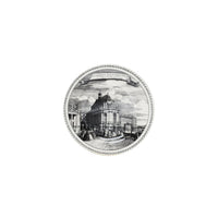Set de 4 Assiettes mignardises Endroits Remarquables - Noir