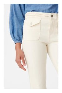 Nano bootcut denim trousers - Chalk