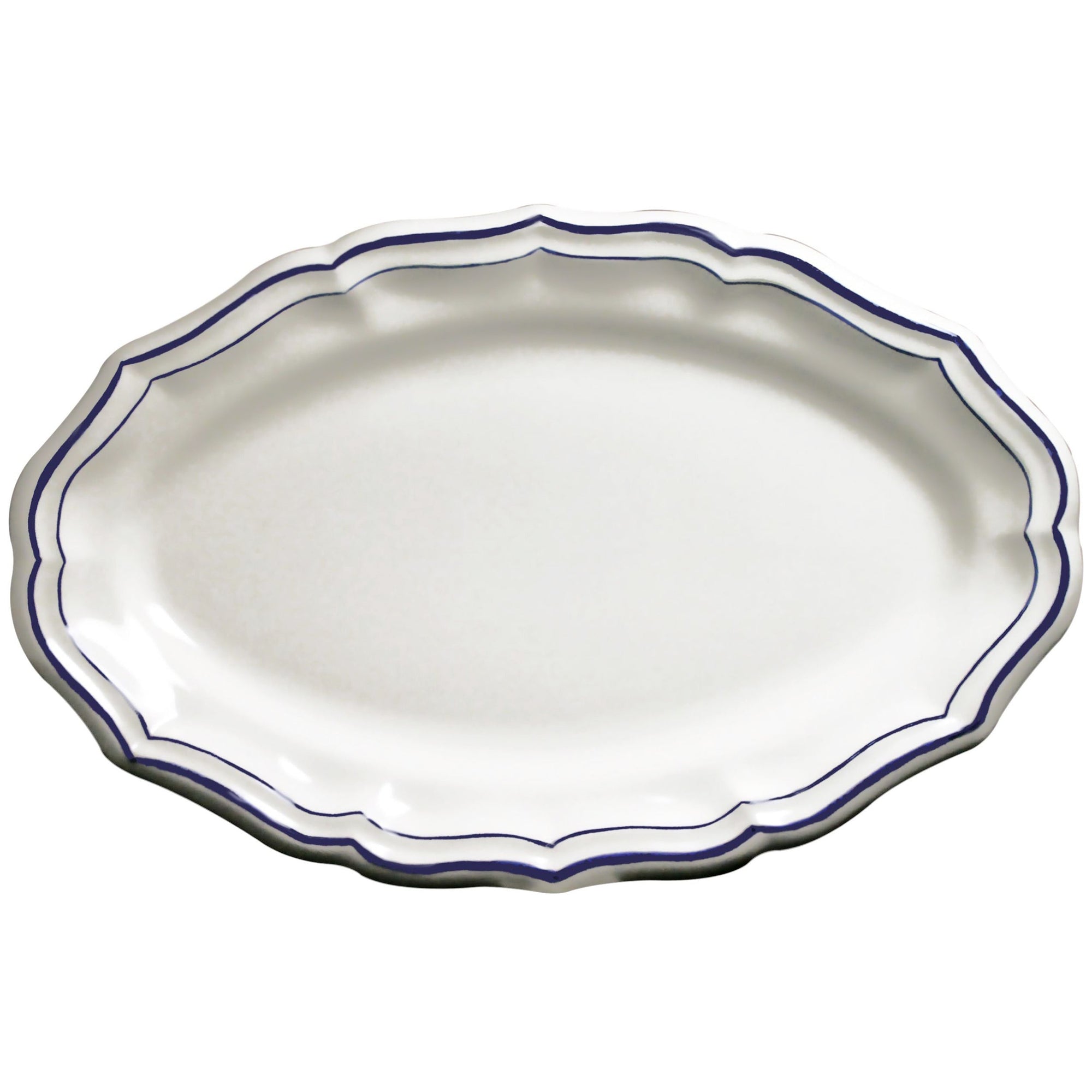 Plat ovale n°6 Filet - Indigo