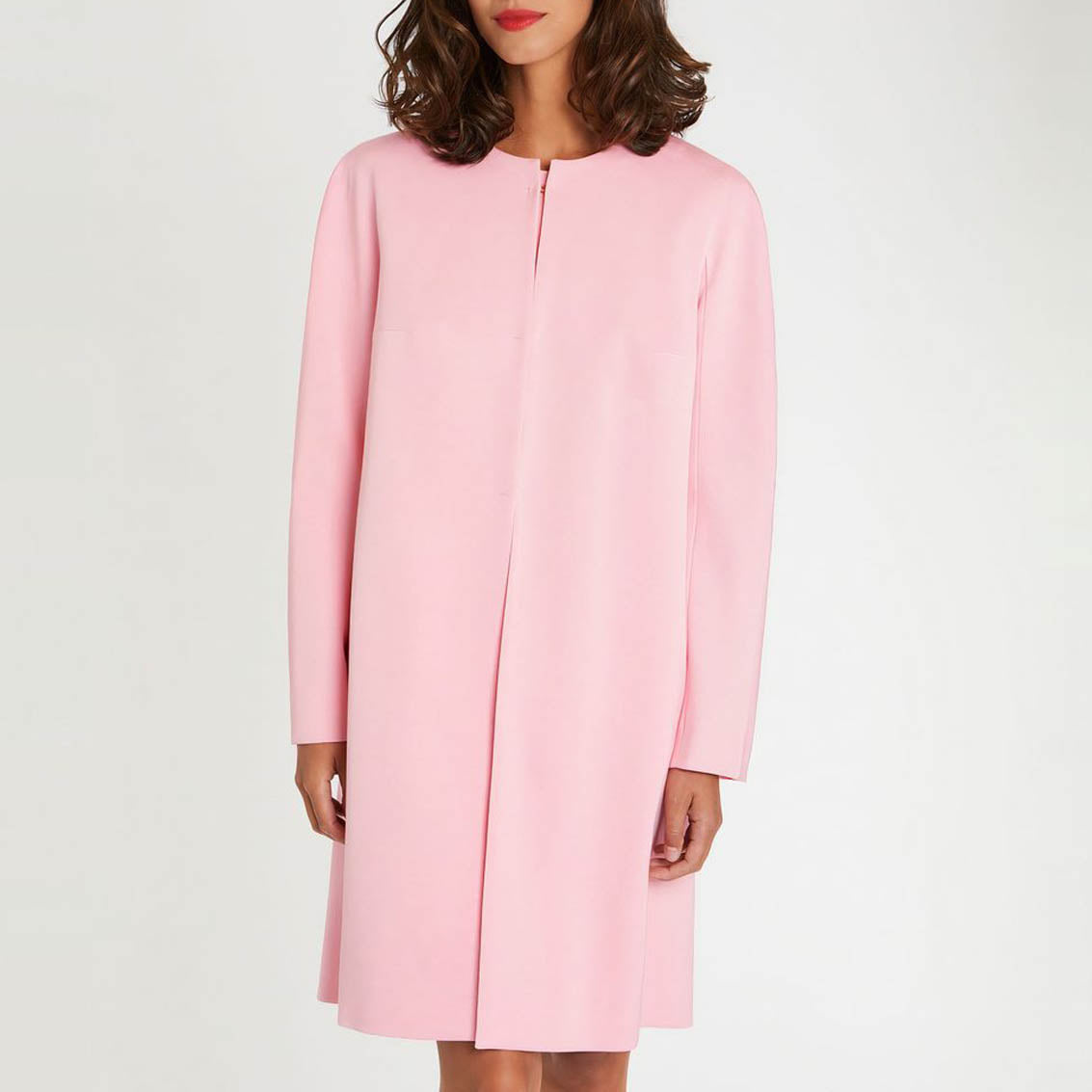 Mid-season straight coat - Pink