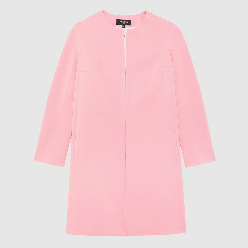 Mid-season straight coat - Pink