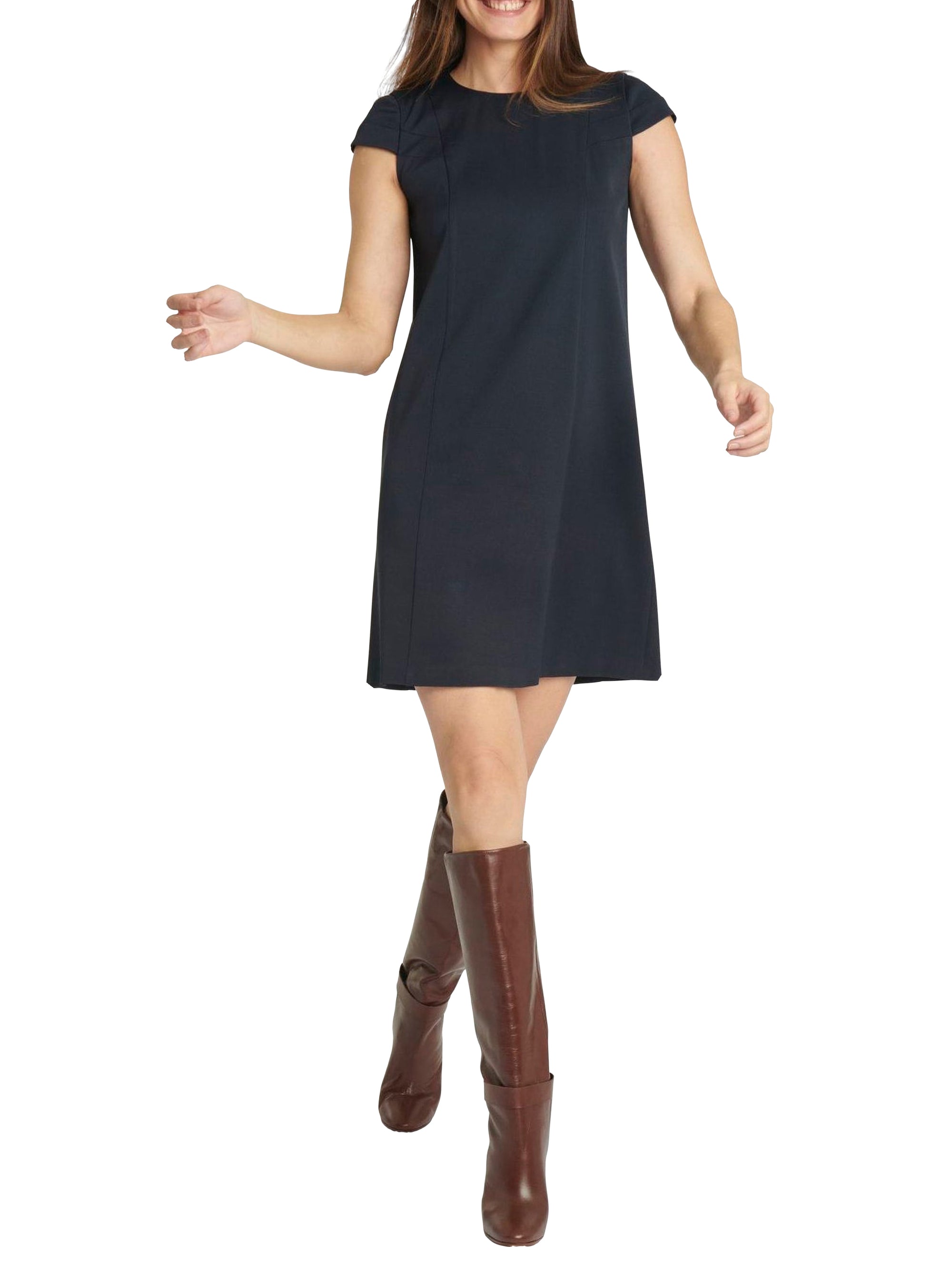 Short-sleeved dress - Indigo