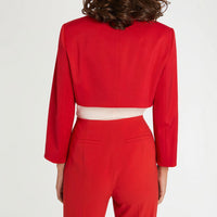 Veste courte à coupe droite - Rouge