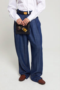 Pantalon Iza taille haute - Navy