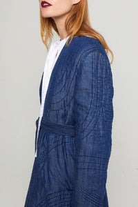 Kimono long Kimmy en denim - Navy