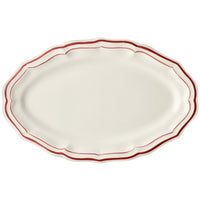 Plat ovale n°6 Filet - Rouge